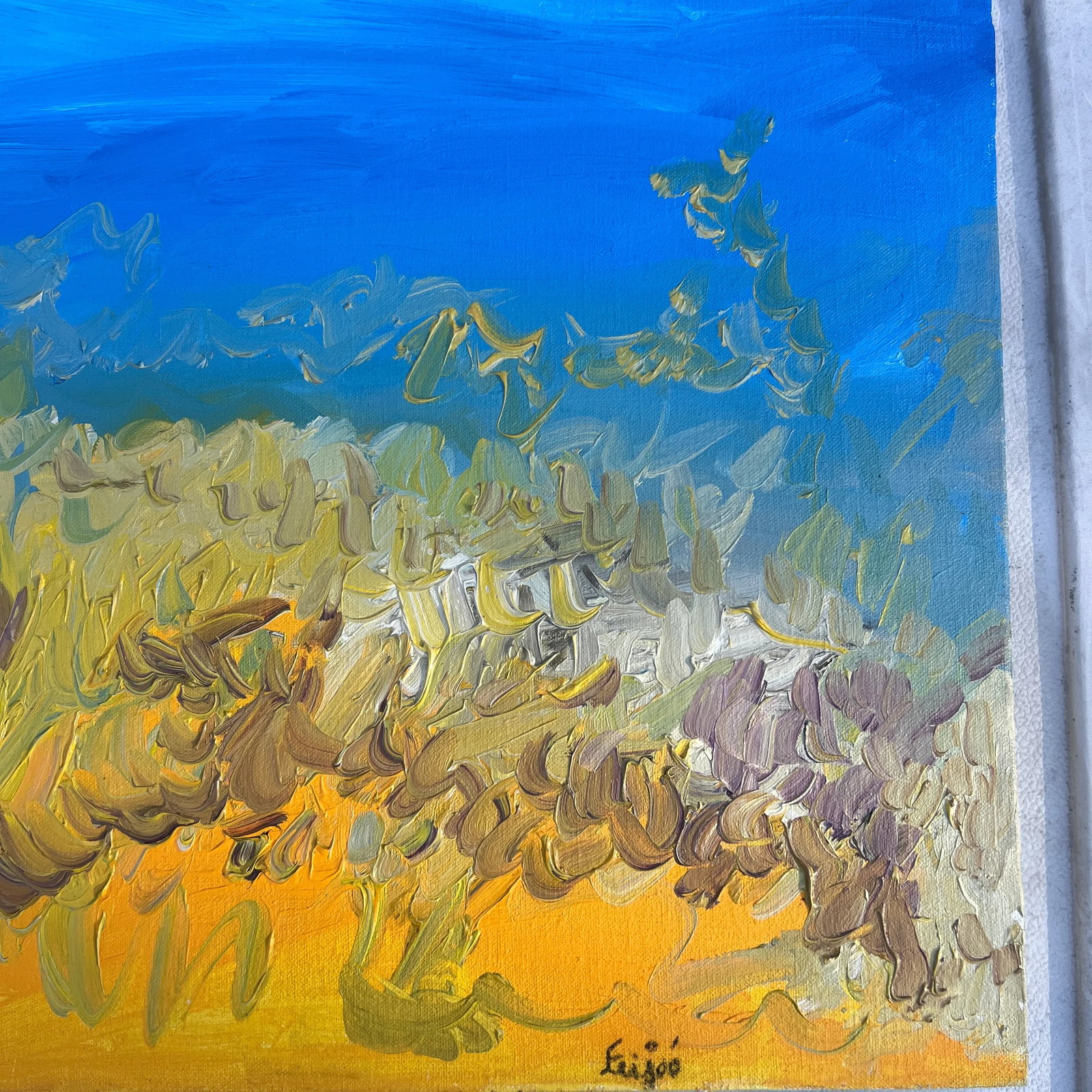 2015 Oil Painting by Tiago Feijoo: "Paisagens Musical", Signed - 7
