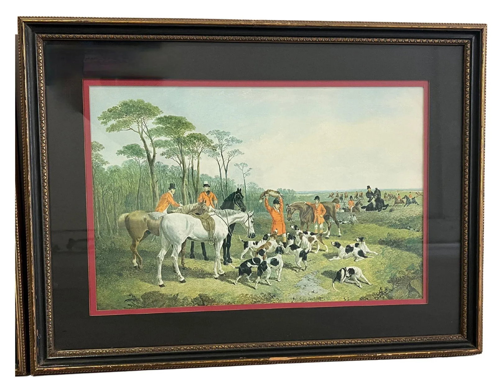 1960s Framed Vintage English Hunting Scene Signed by Jf Herring, Set of 2 - 2