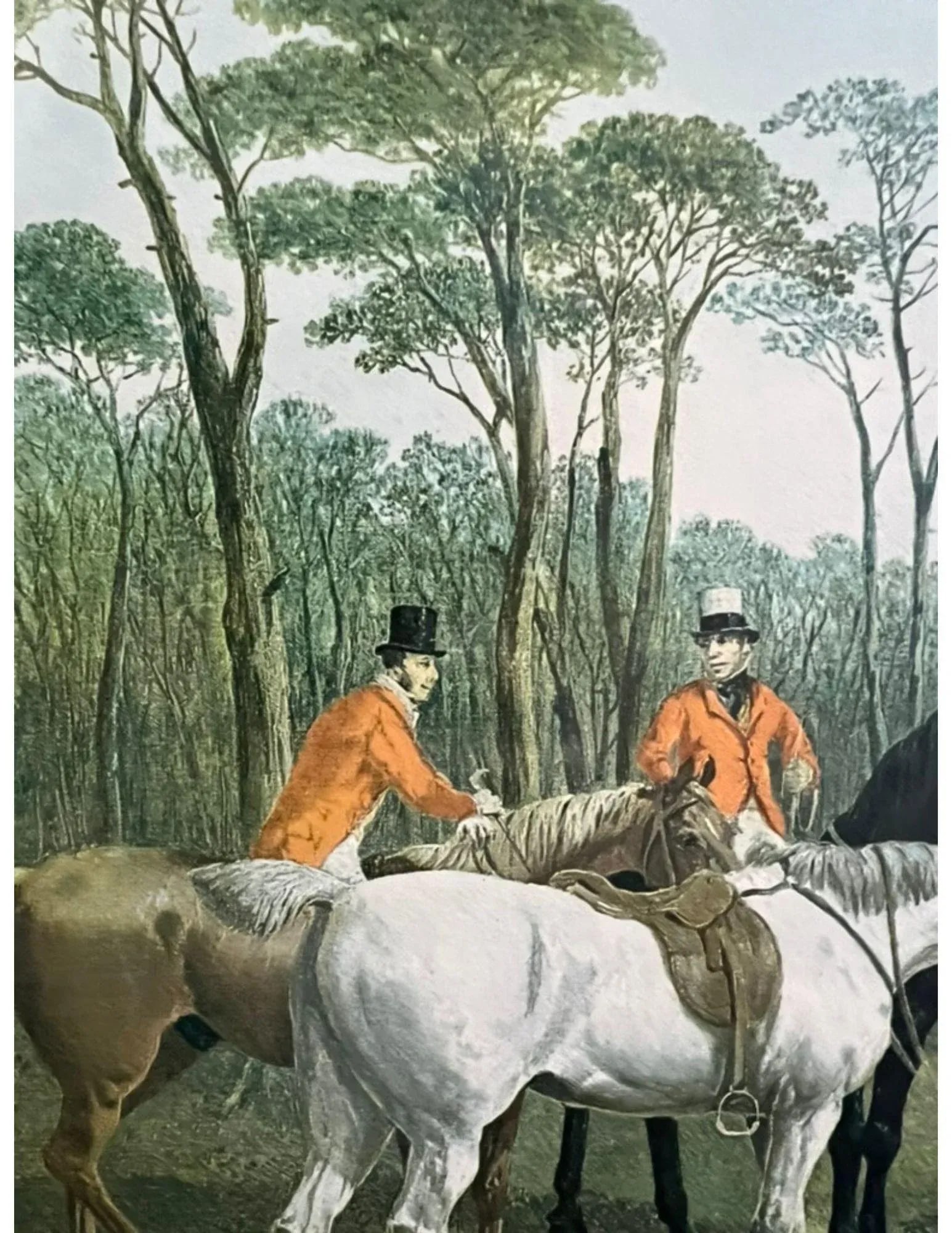 1960s Framed Vintage English Hunting Scene Signed by Jf Herring, Set of 2 - 4