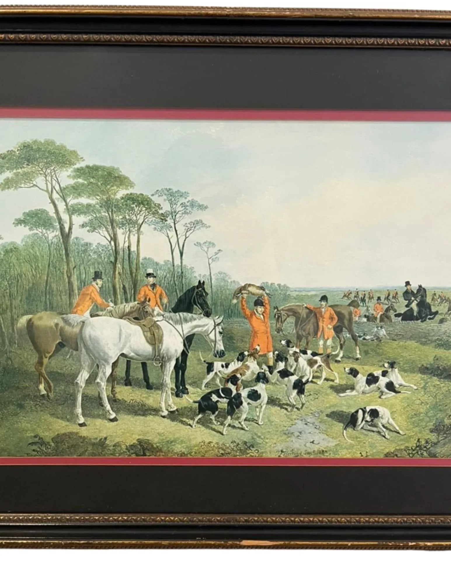 1960s Framed Vintage English Hunting Scene Signed by Jf Herring, Set of 2 - 7