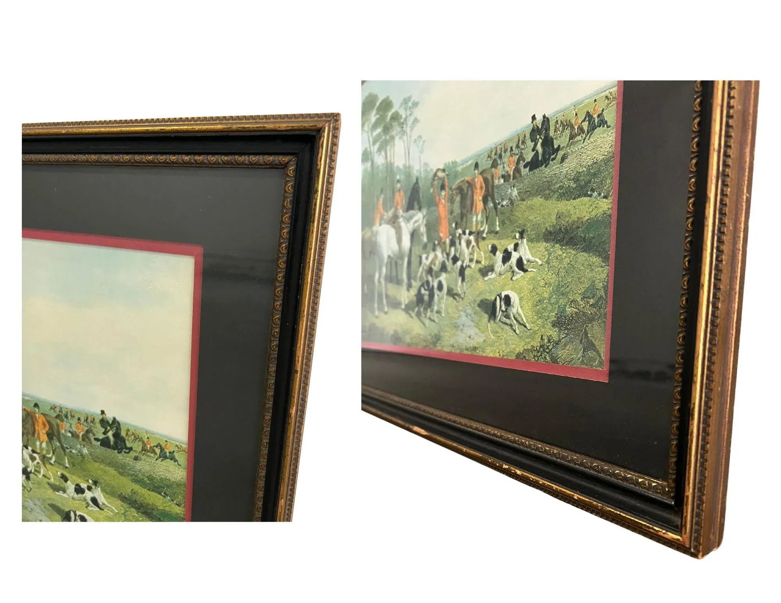 1960s Framed Vintage English Hunting Scene Signed by Jf Herring, Set of 2 - 8