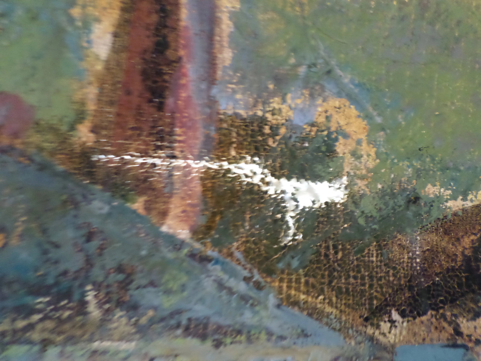 1960s Mid Century Modern Seascape Signed Impressionist Oil Painting on Canvas, Framed - 12