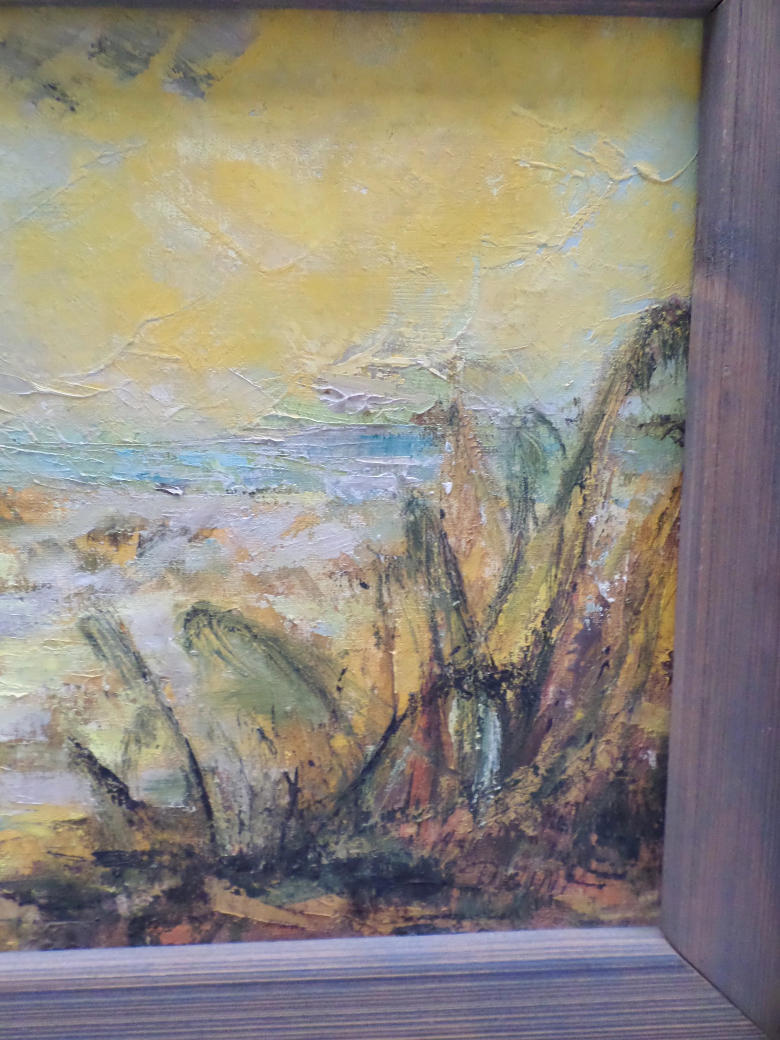 1960s Mid Century Modern Seascape Signed Impressionist Oil Painting on Canvas, Framed - 4