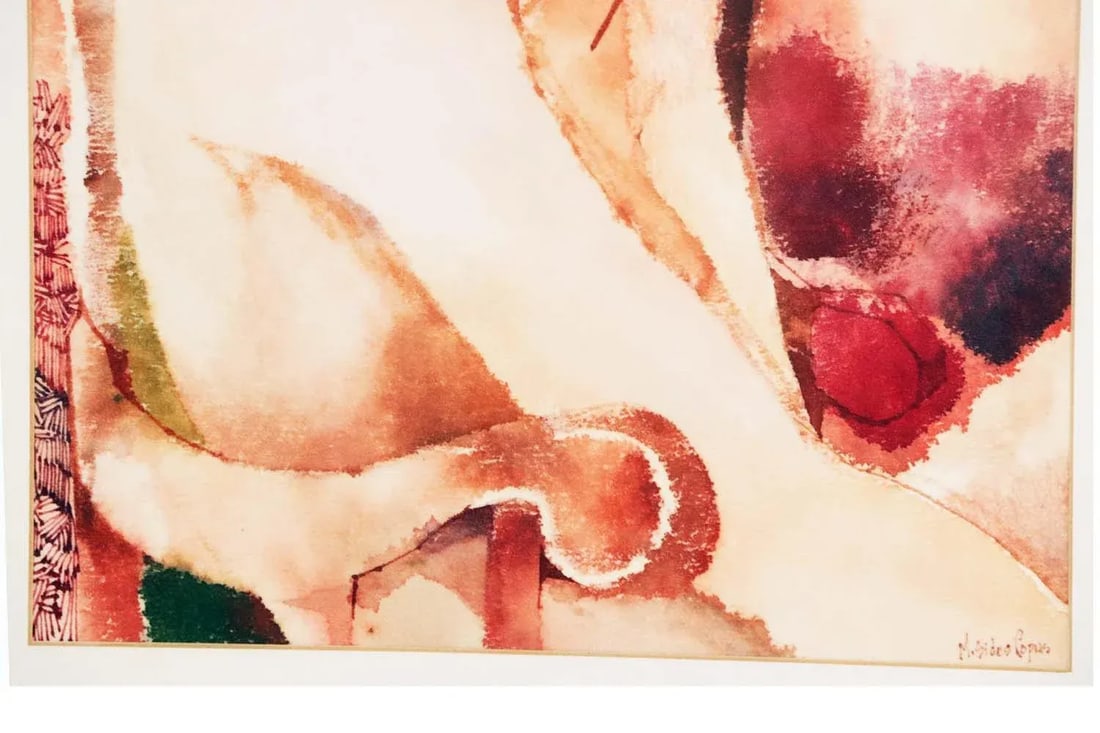 Myra Sides Copus Original Watercolor Painting Portrait of a Girl - 11