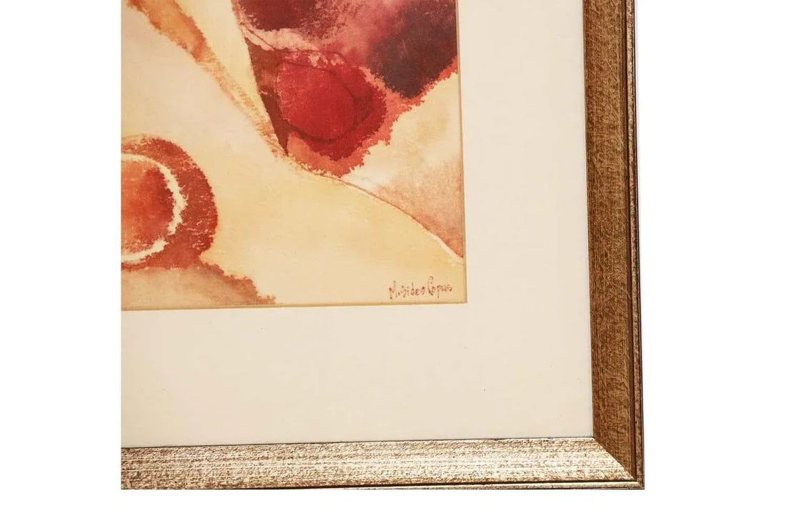 Myra Sides Copus Original Watercolor Painting Portrait of a Girl - 4