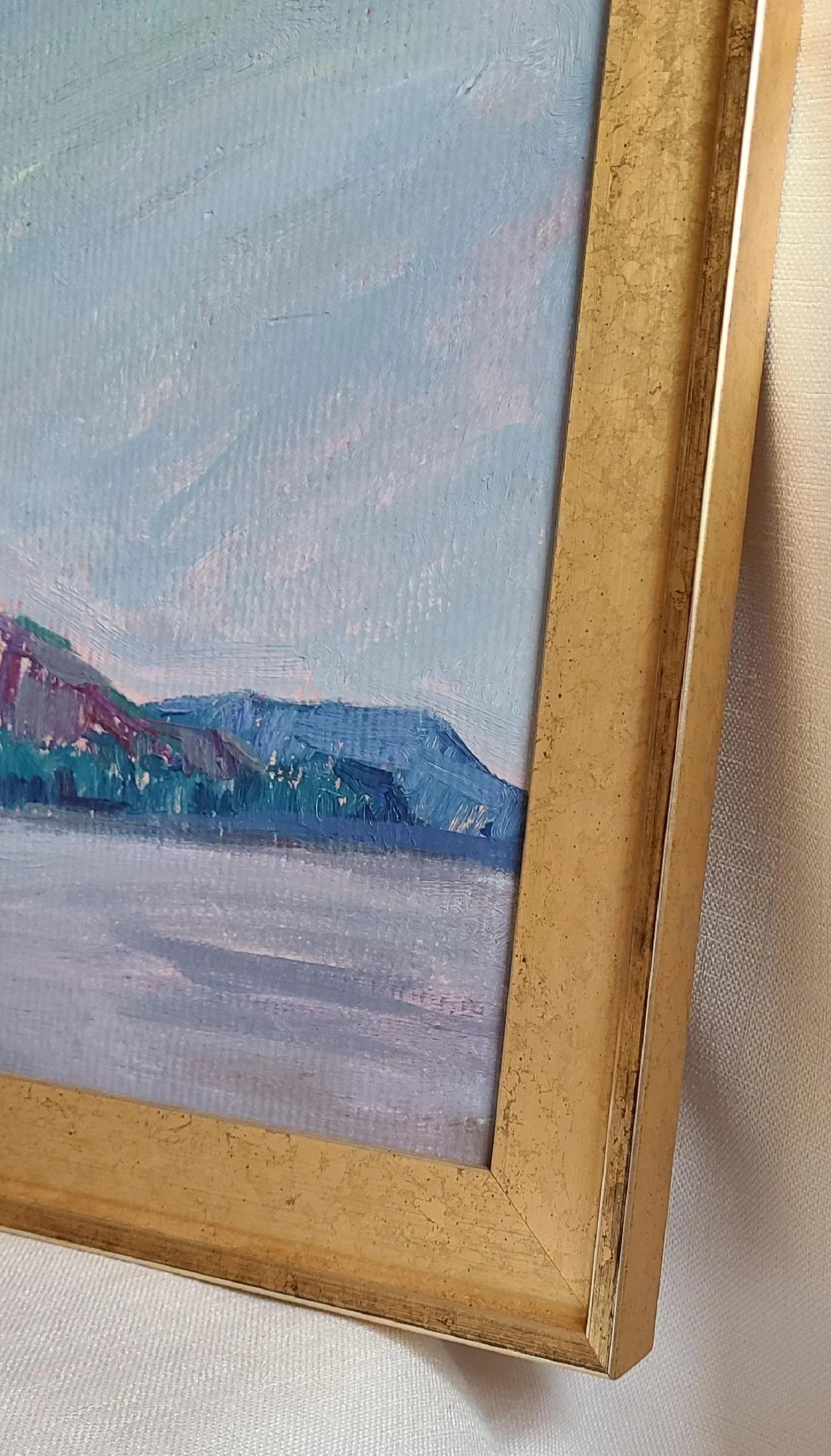 Original Framed Acrylic on Board "Seaside Bluffs" - 2