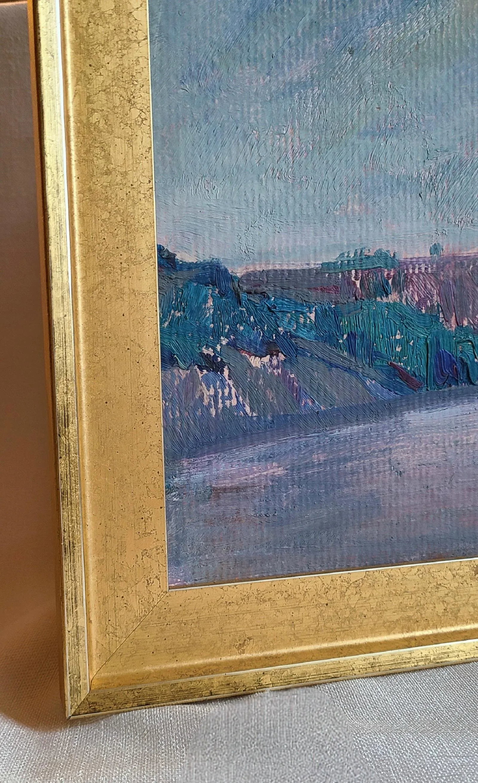 Original Framed Acrylic on Board "Seaside Bluffs" - 4