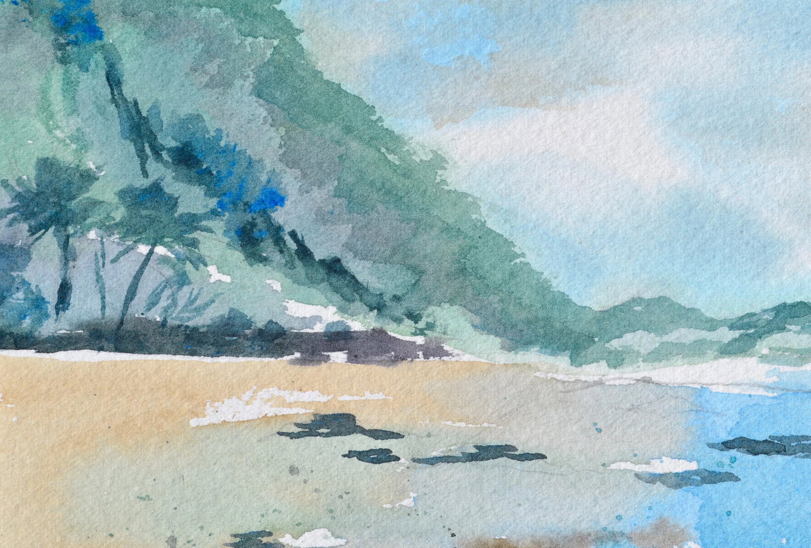 Maryann Stow Florida Coast Watercolor Landscape circa 1980 - 3