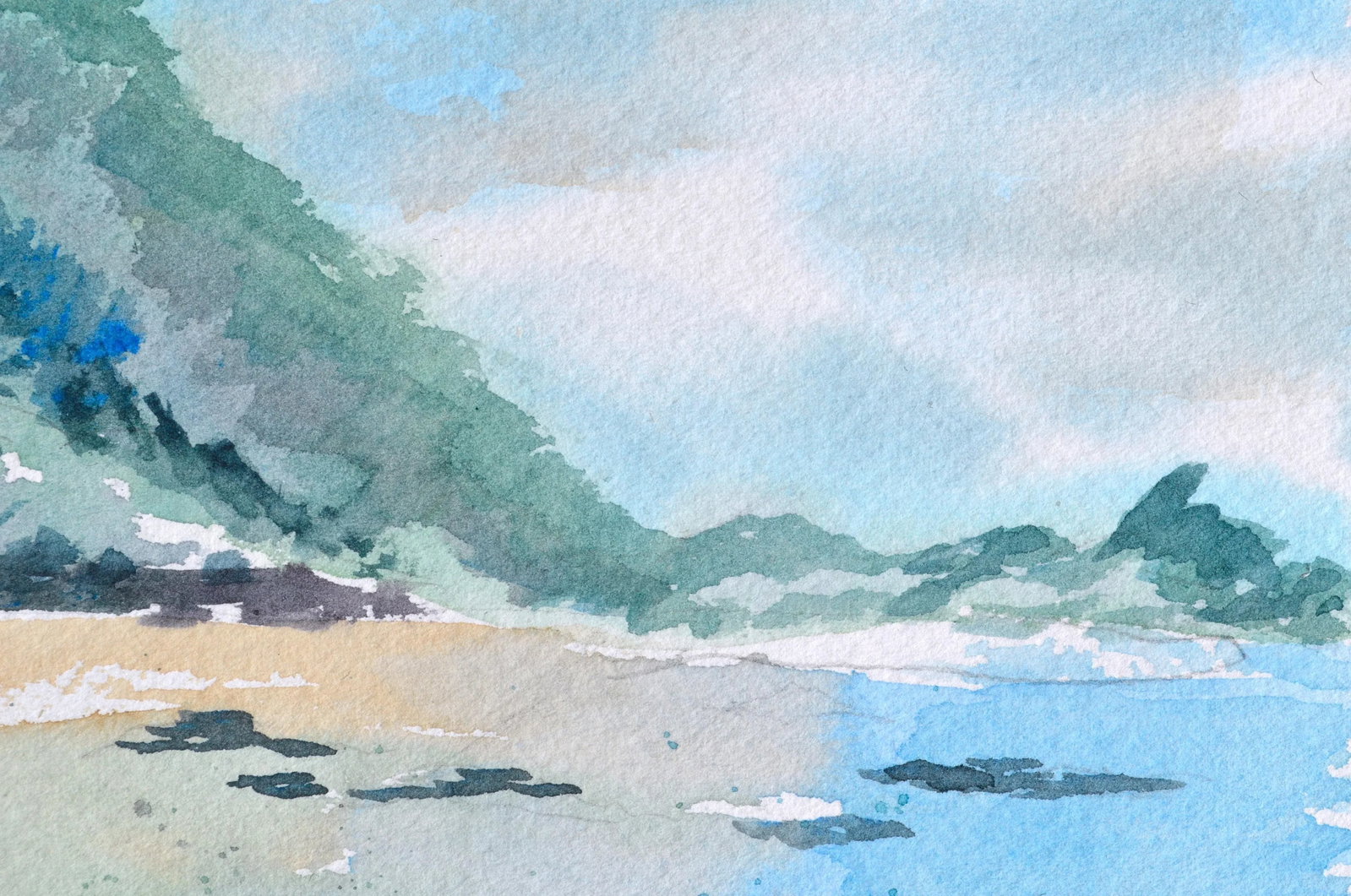 Maryann Stow Florida Coast Watercolor Landscape circa 1980 - 4
