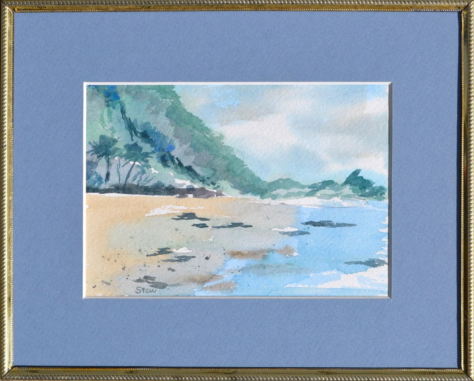 Maryann Stow Florida Coast Watercolor Landscape circa 1980 - 7