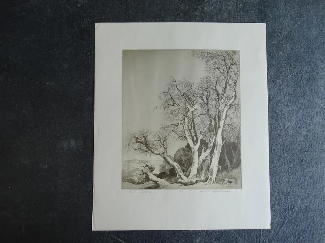 Mildred Bryant Brooks "The Promise of Spring" Etching - 2