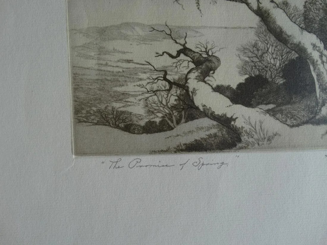 Mildred Bryant Brooks "The Promise of Spring" Etching - 4