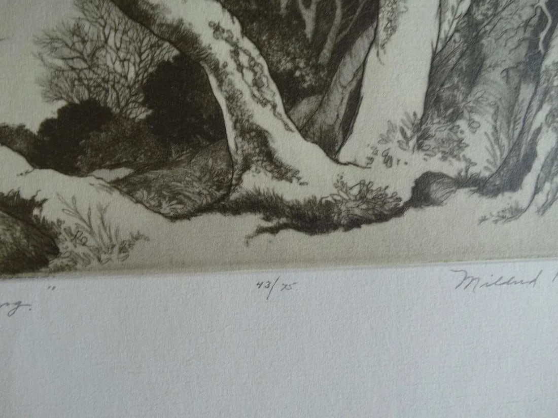Mildred Bryant Brooks "The Promise of Spring" Etching - 5
