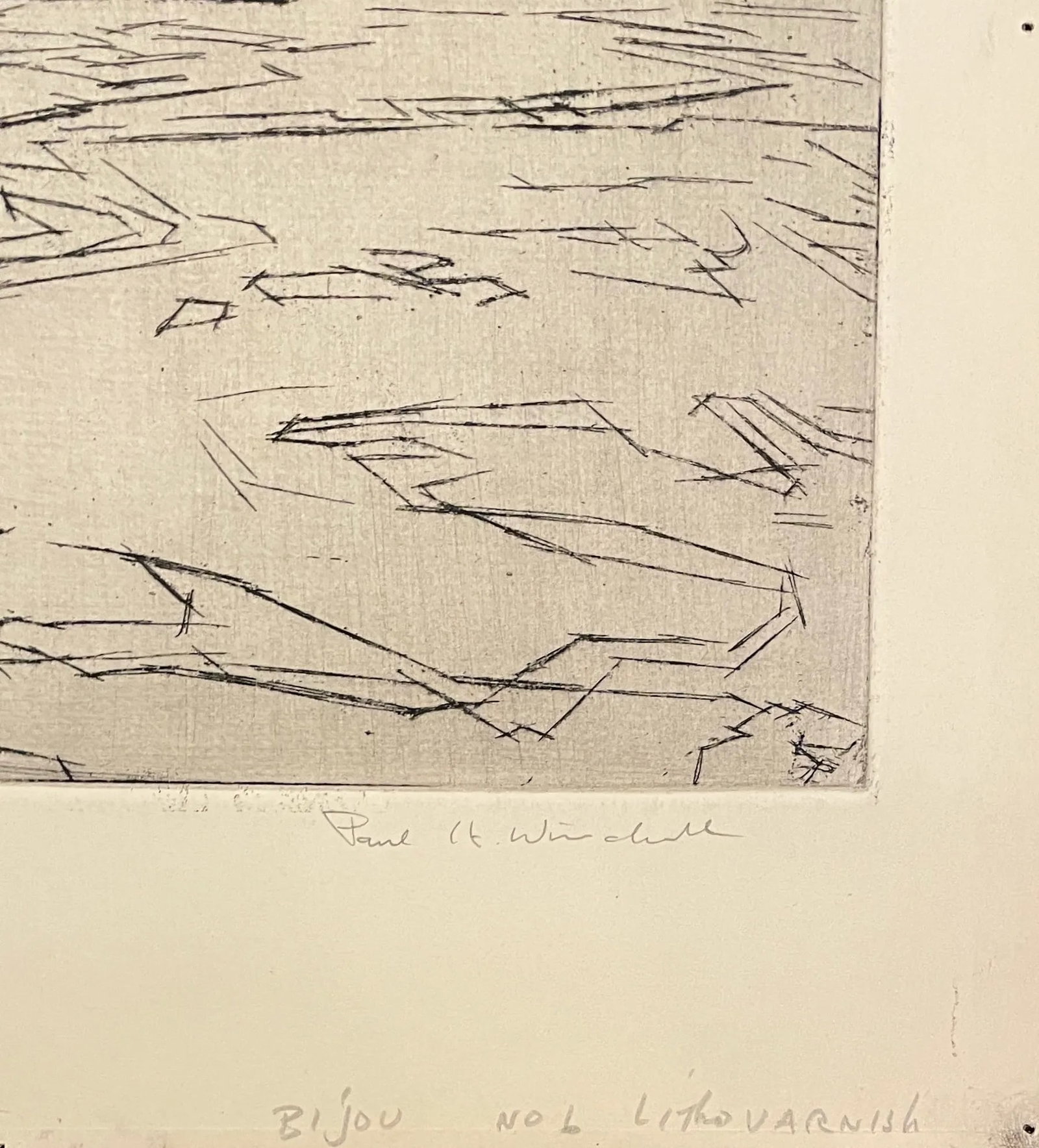 1930s Paul Winchell Ice Fishing Etching - 2
