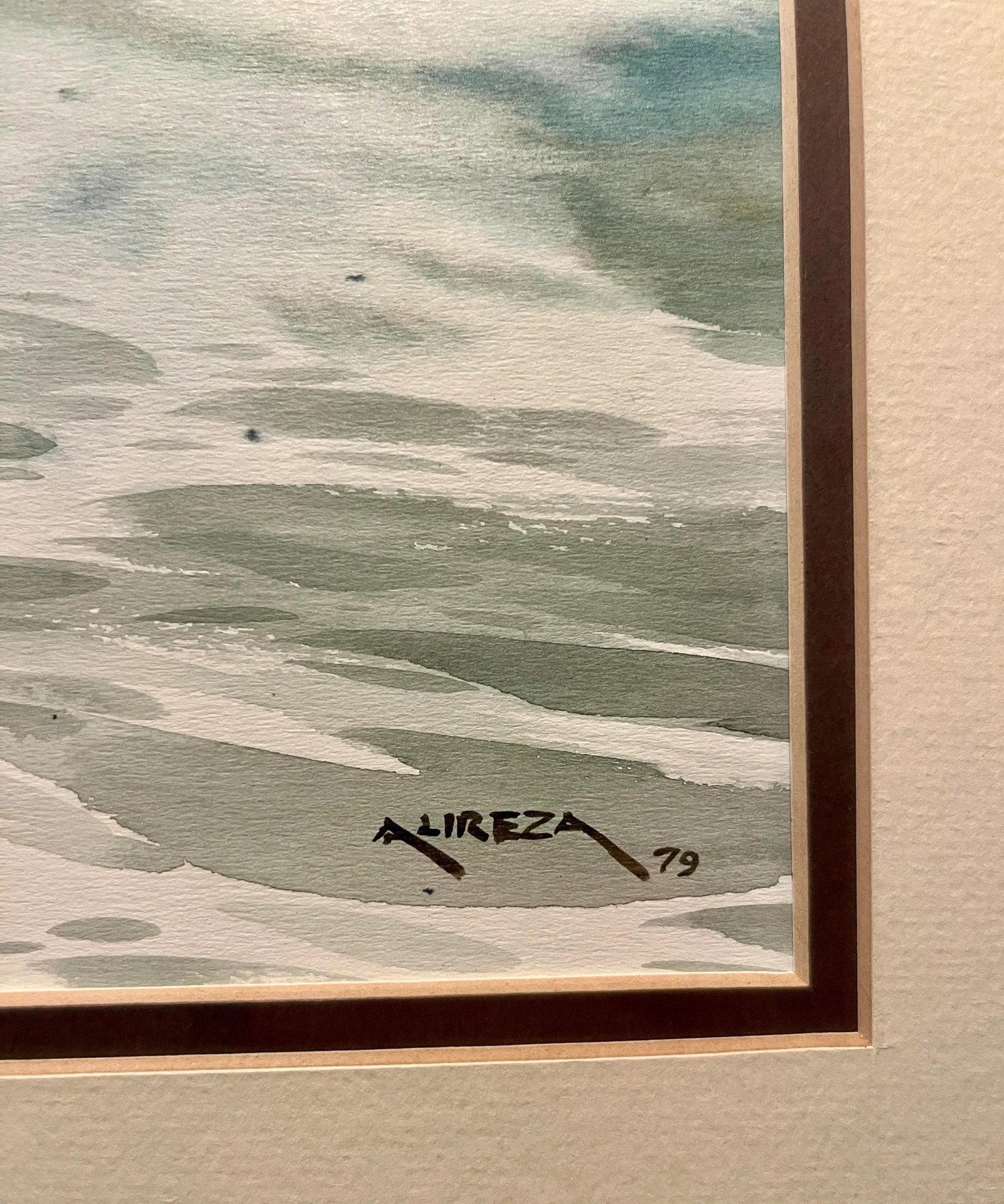 1979 Watercolor Painting by Listed Iranian Artist Alireza Aka Ali Golkar Signed - 3