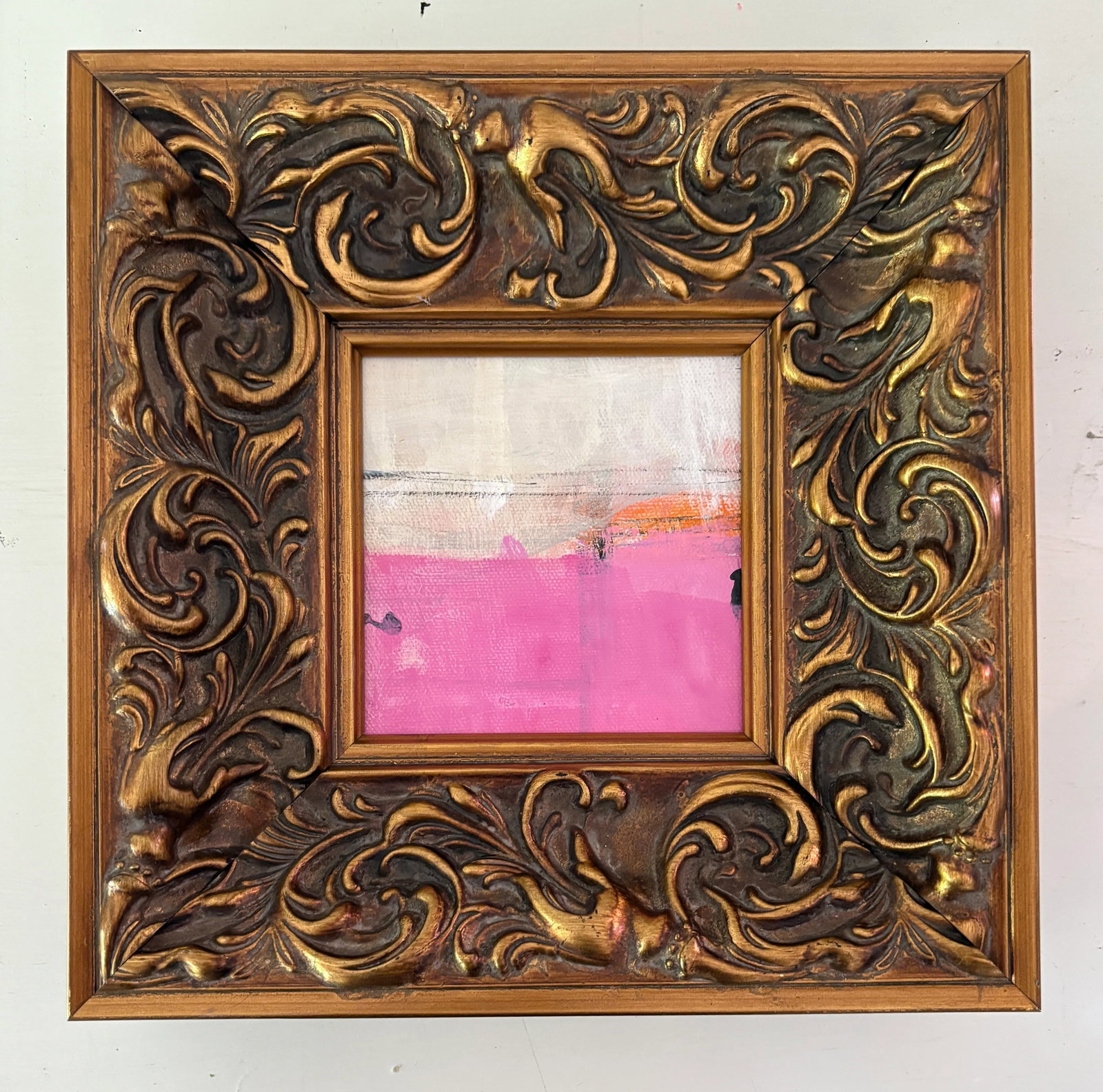 Sarah Trundle, Contemporary Abstract Framed Painting, "Level Up" - 2