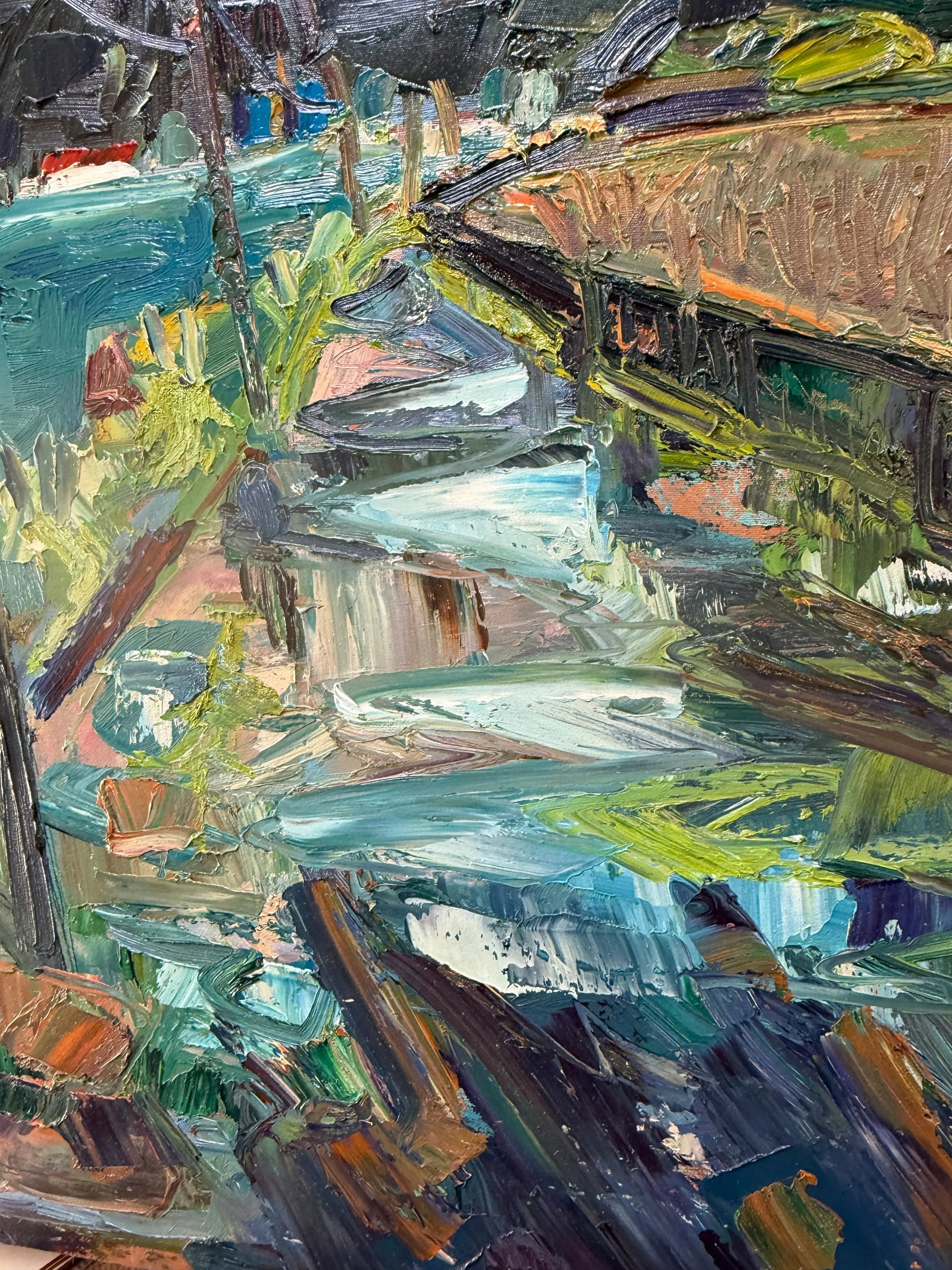 Original Oil on Canvas Painting Berkeley Landscape Hartman - 2
