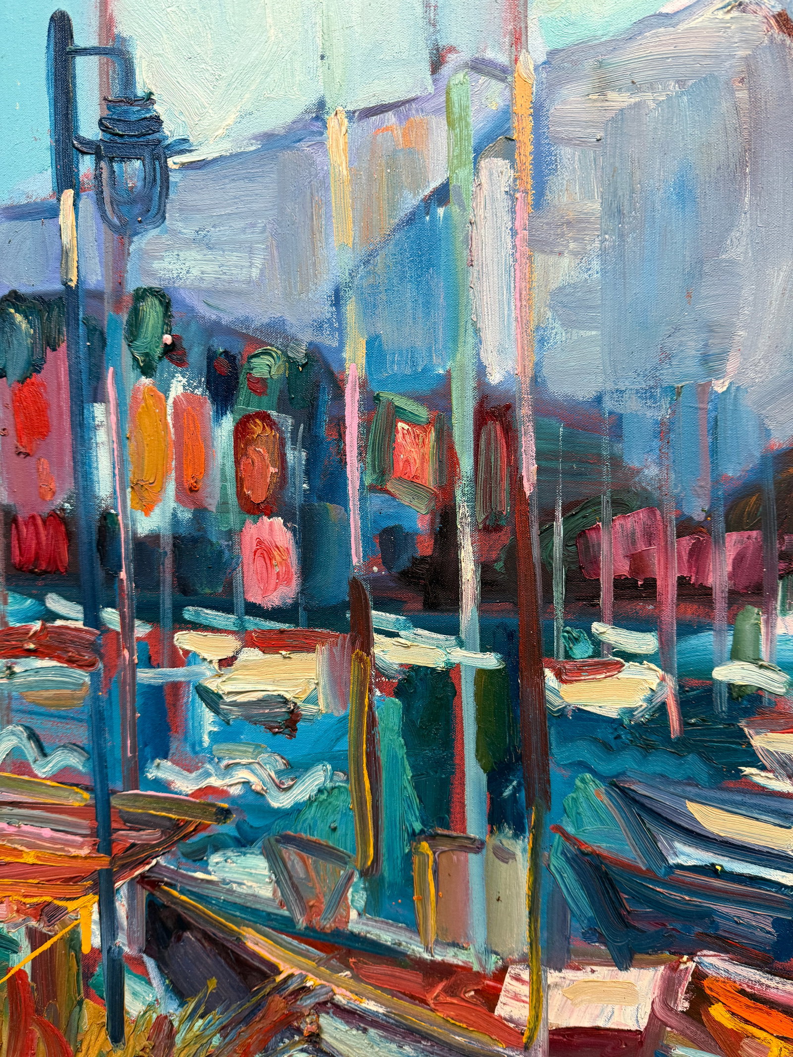 Expressionist Landscape Mt Tam From Berkeley Marina. Hartman - 5