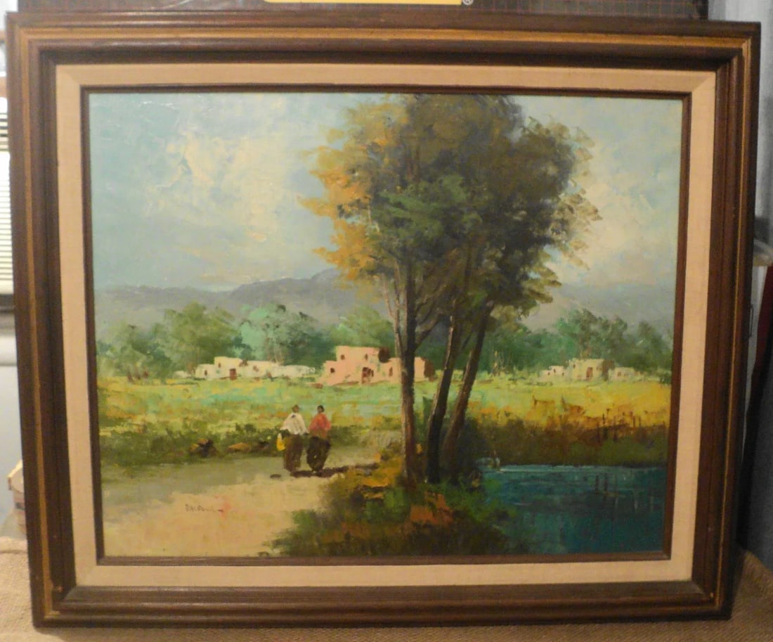 Vintage Landscape Painting Signed Balfour - 3
