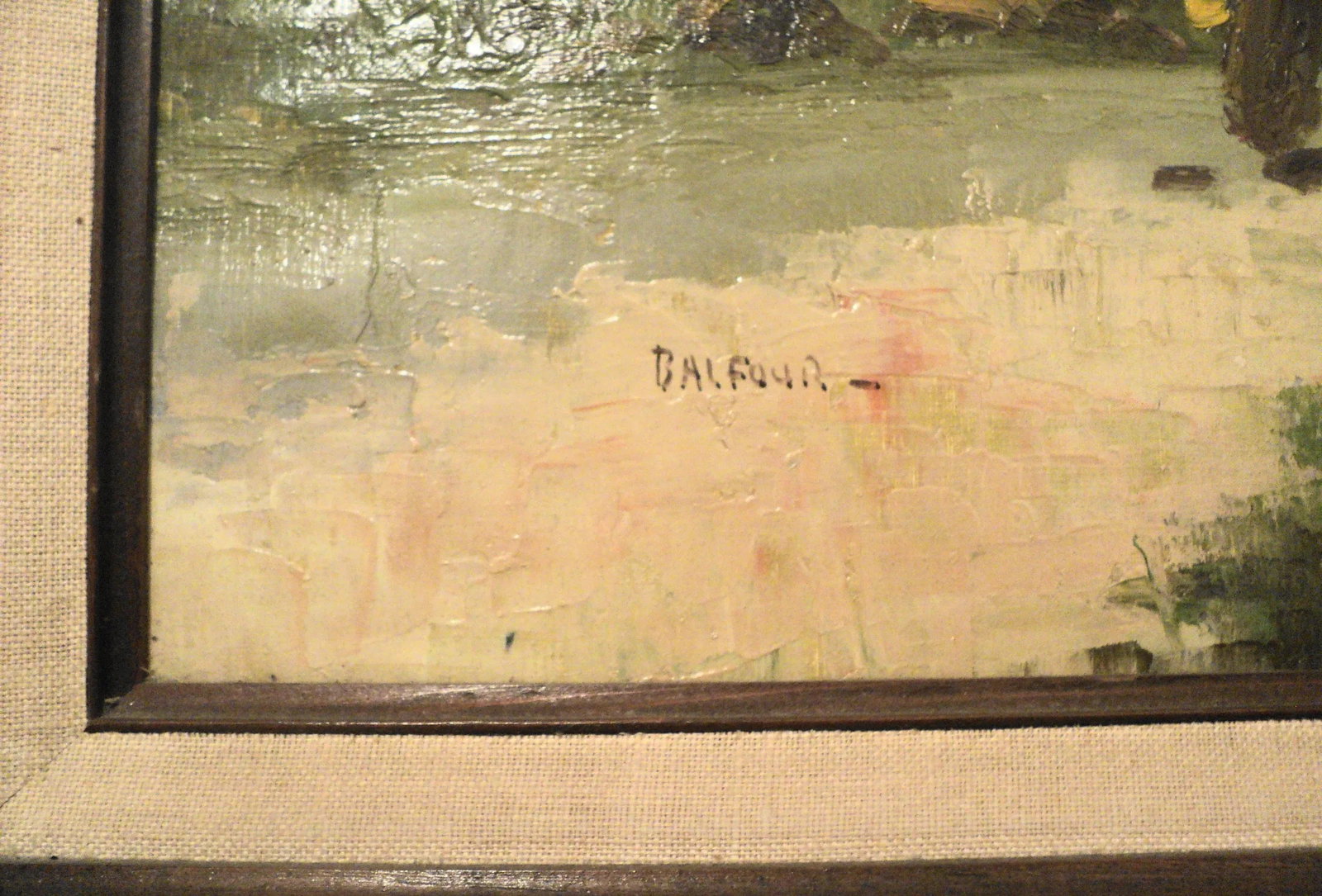 Vintage Landscape Painting Signed Balfour - 4
