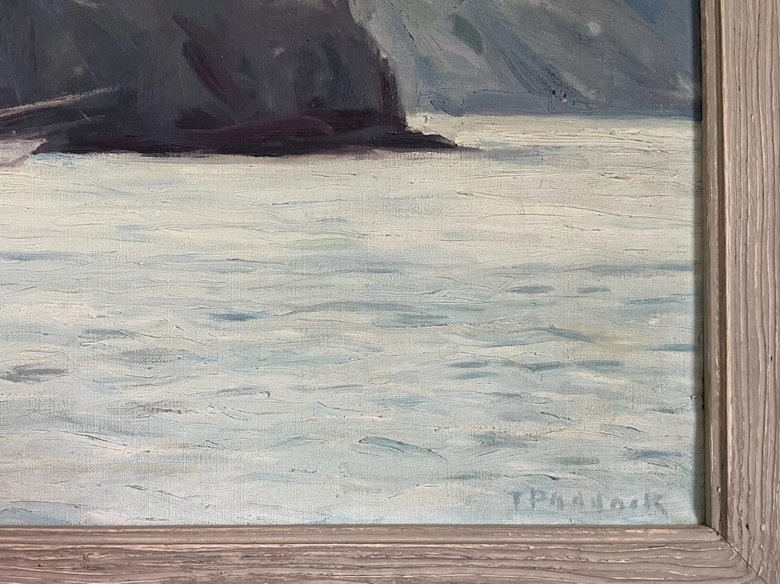 1970s T Paddock Impressionist Nautical Coastal Seascape Signed Oil on Canvas, Framed - 5