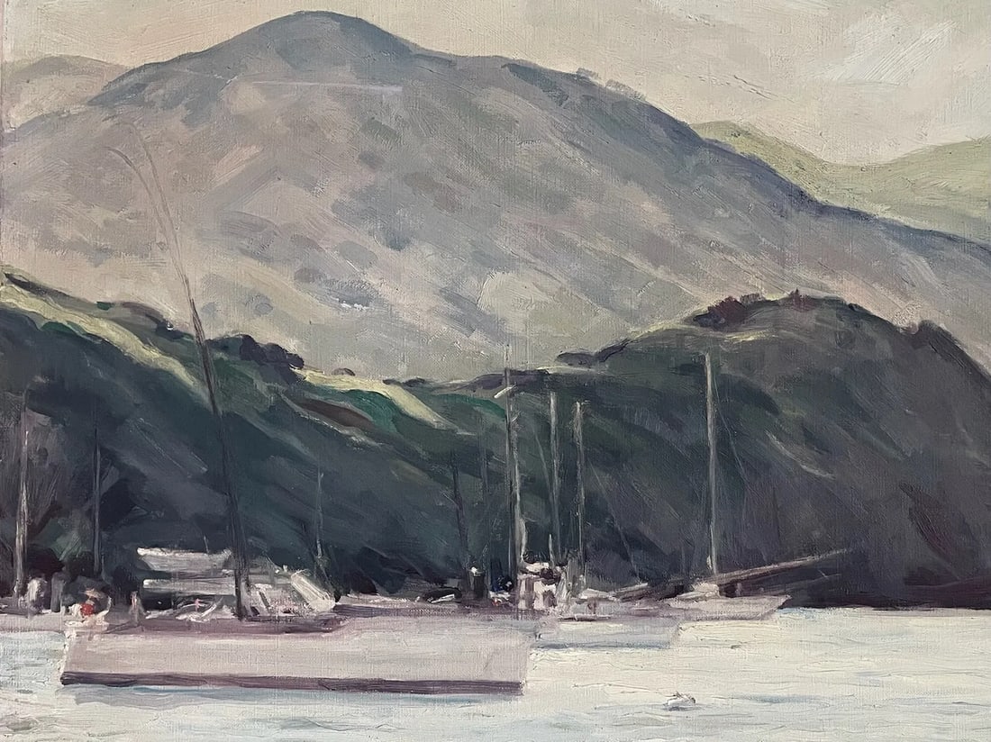 1970s T Paddock Impressionist Nautical Coastal Seascape Signed Oil on Canvas, Framed - 6