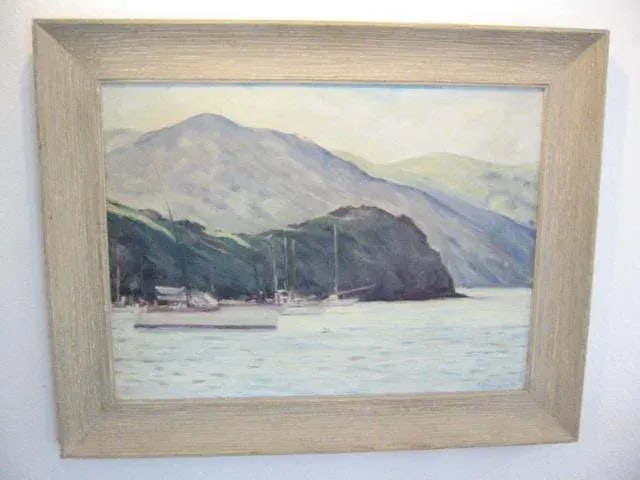 1970s T Paddock Impressionist Nautical Coastal Seascape Signed Oil on Canvas, Framed - 9