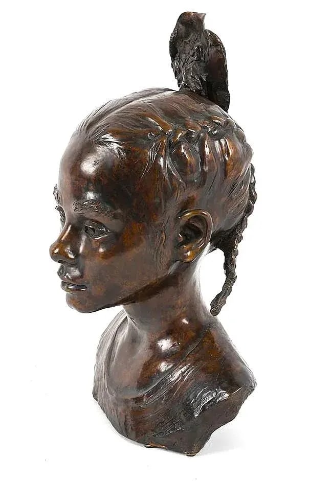 Bronze Sculpture Beautiful Girl Kirsten Kokkin - 2