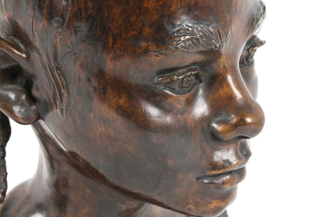 Bronze Sculpture Beautiful Girl Kirsten Kokkin - 5