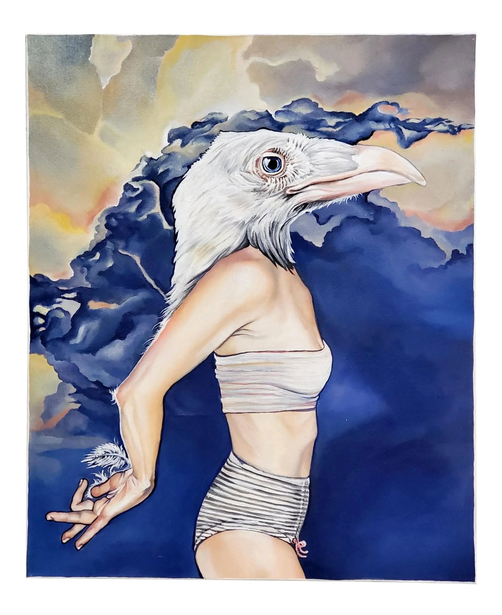 2015 "The Sun Still Shines" Surrealist Style Acrylic Painting by Alexis Price: The Sun Still Shines, 2015 original acrylic on canvas pop surrealist painting by artist, Alexis Price. Alexis Price is a prolific, self-taught artist who developed her craft by using herself as a
