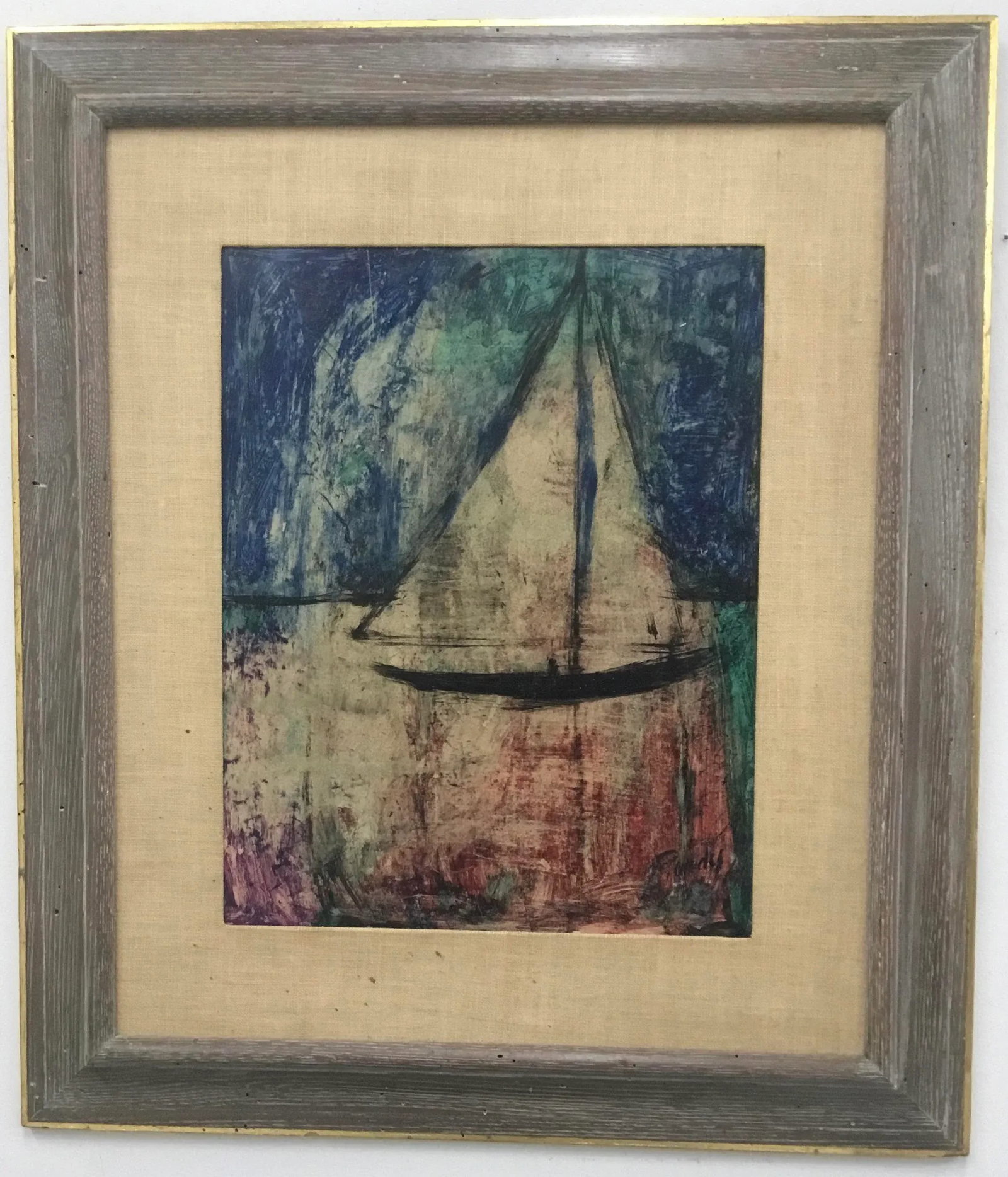 Midcentury Modernist Oil Sea Scape by Donald Purdy - 13