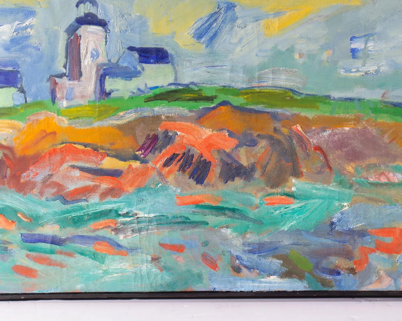 Oil on Canvas Painting of a Lighthouse by Abbott Pattison - 8