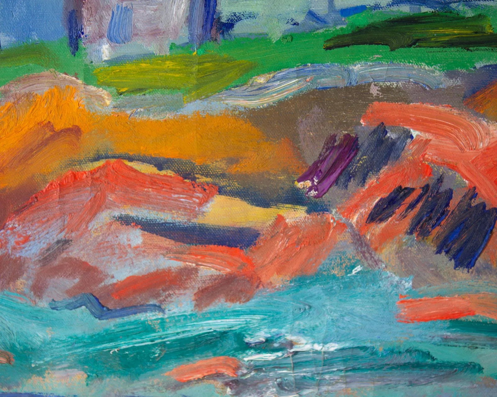 Oil on Canvas Painting of a Lighthouse by Abbott Pattison - 9