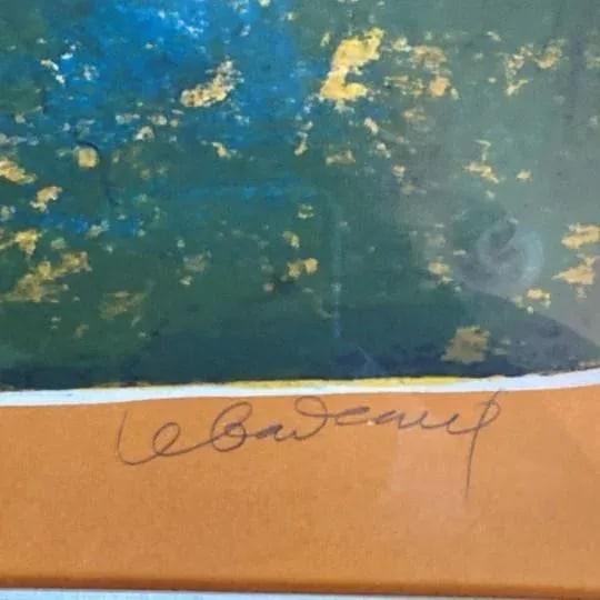Hoi Lebadang Abstract Embossed Lithograph "Le Lac" Pencil Signed Numbered #215/260 - 17