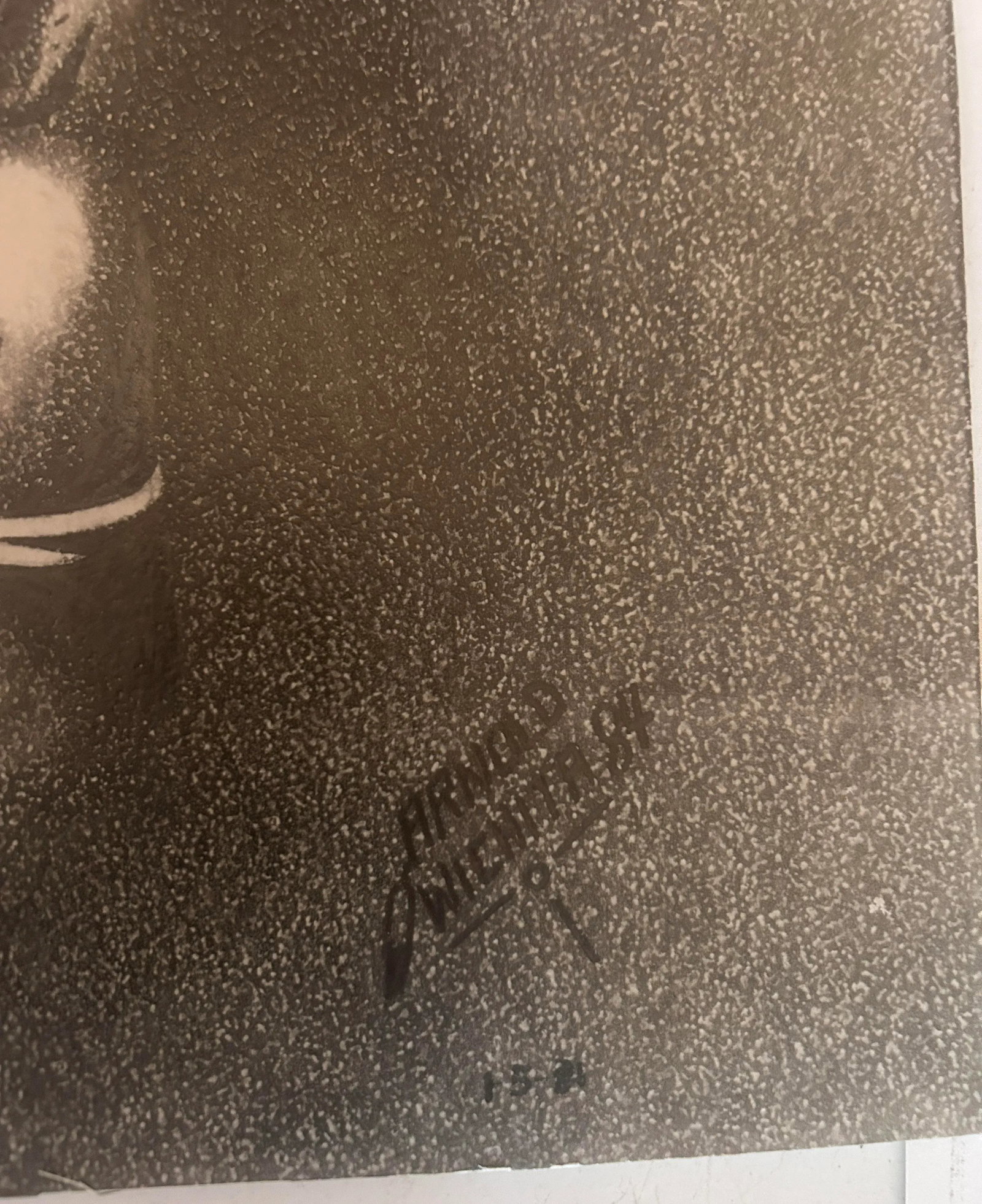 Vintage Original Signed "Geronimo" Graphite Drawing by Arnold Wichita - 7