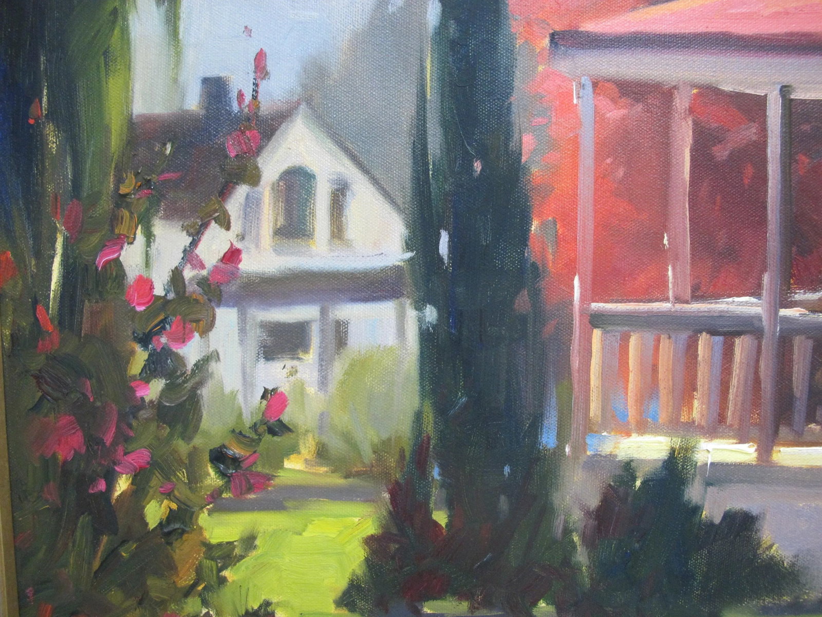 Howard Carr Gilt Frame Signed Oil Painting Summer in Los Olivos California - 4