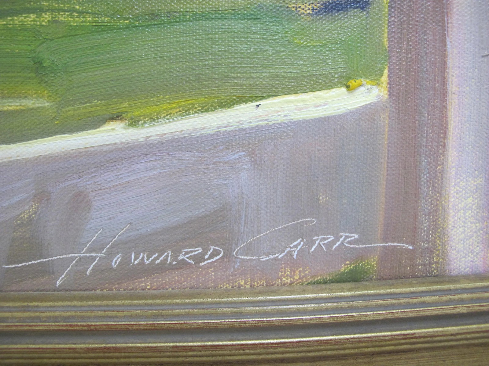 Howard Carr Gilt Frame Signed Oil Painting Summer in Los Olivos California - 5