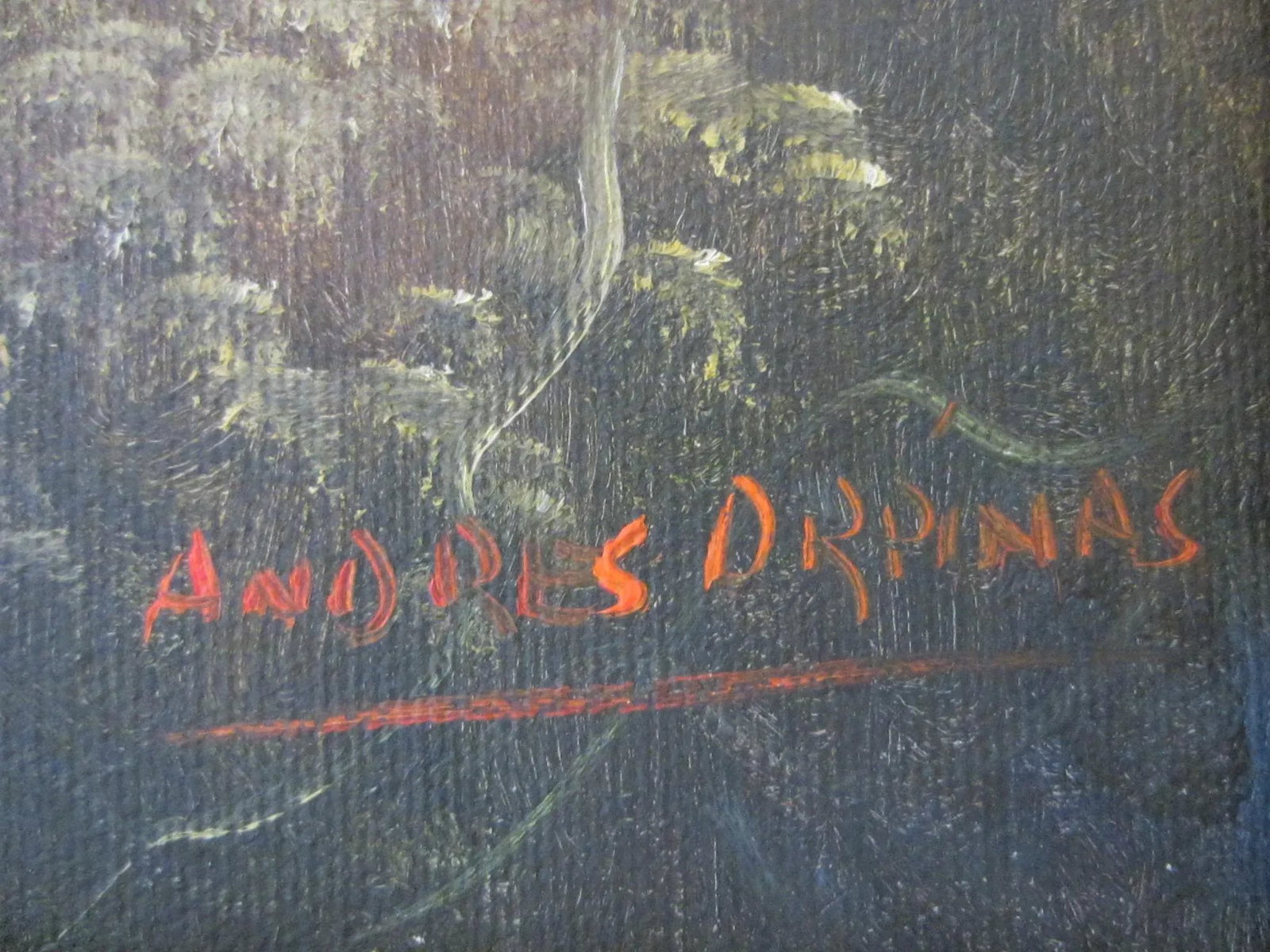 1970s Andres Orpinas Landscape Impressionist Signed Oil on Canvas, Framed - 5