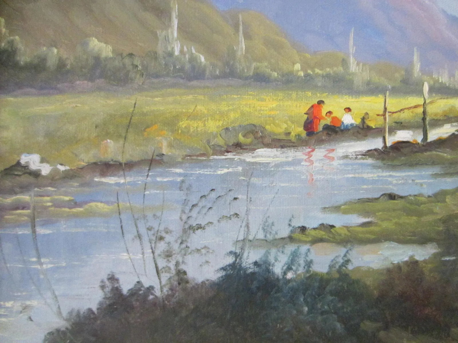 1970s Andres Orpinas Landscape Impressionist Signed Oil on Canvas, Framed - 7