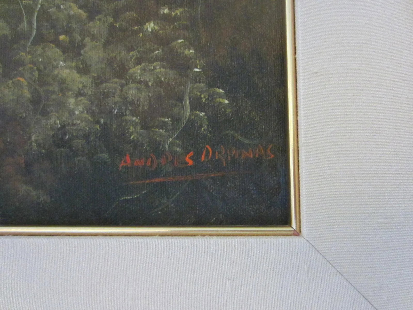 1970s Andres Orpinas Landscape Impressionist Signed Oil on Canvas, Framed - 8
