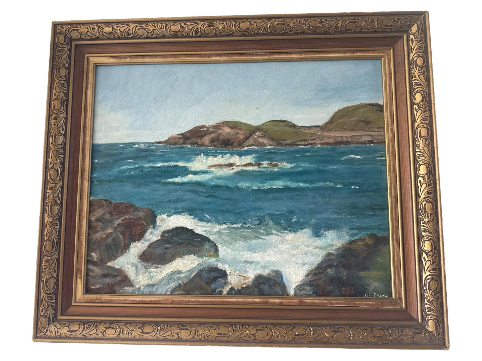 Pair of Coastal Seascapes Signed by Jean Angers, 1959 - 2