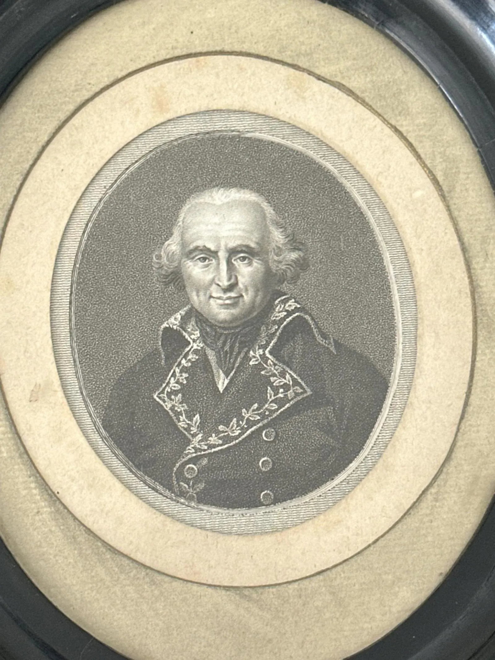 Early 19th Century Portrait Engravings of French Napoleonic Military Officers in Ebonized Frames - A - 3