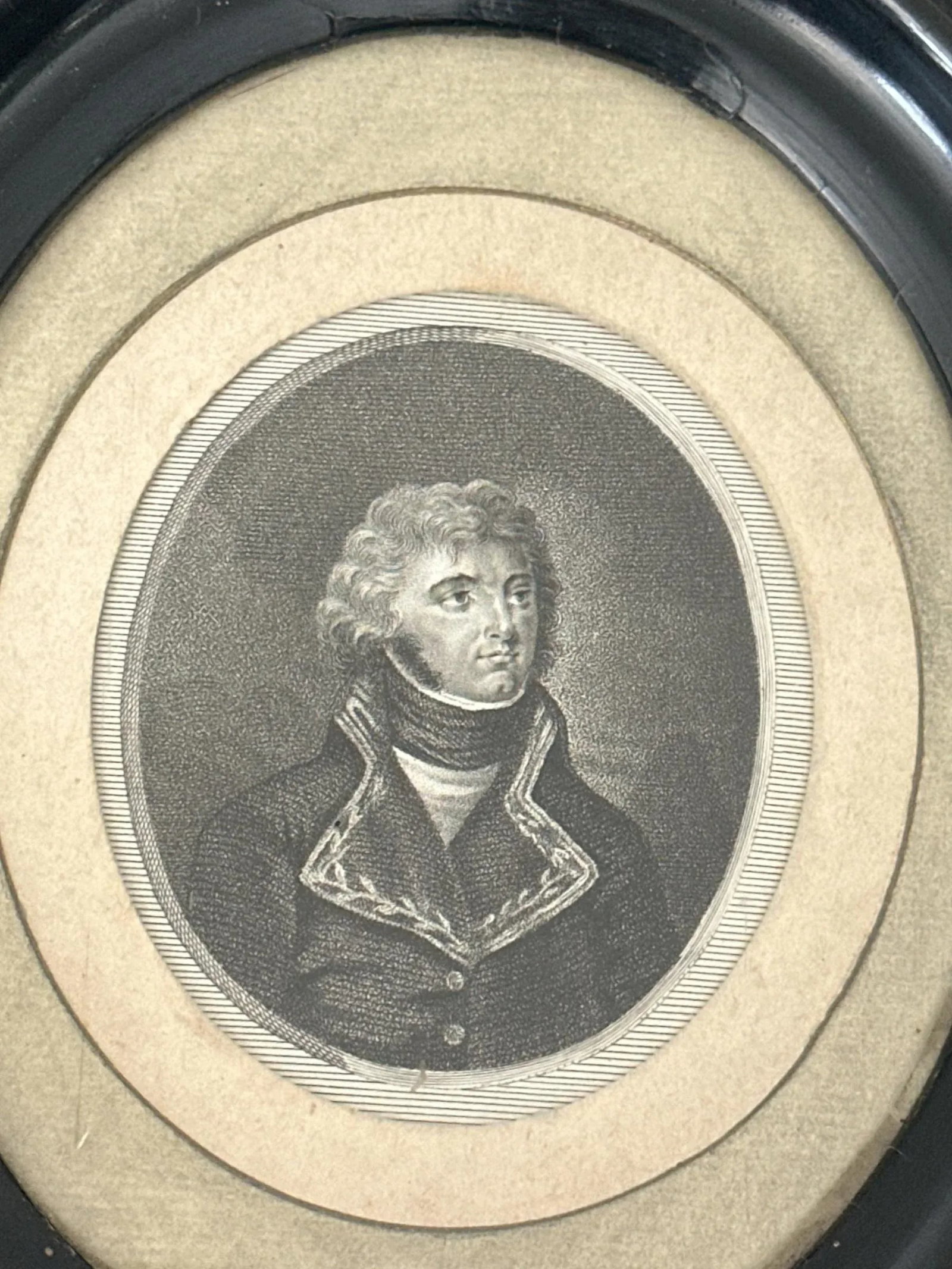 Early 19th Century Portrait Engravings of French Napoleonic Military Officers in Ebonized Frames - A - 4