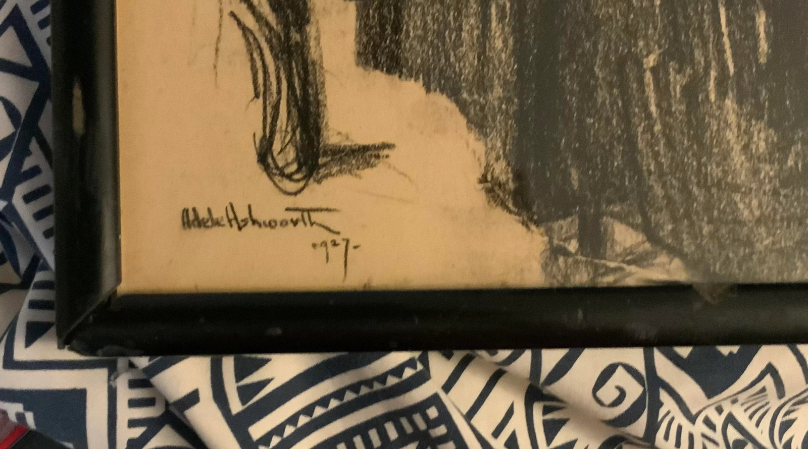 Portrait of Caroline Charcoal Painting - 2