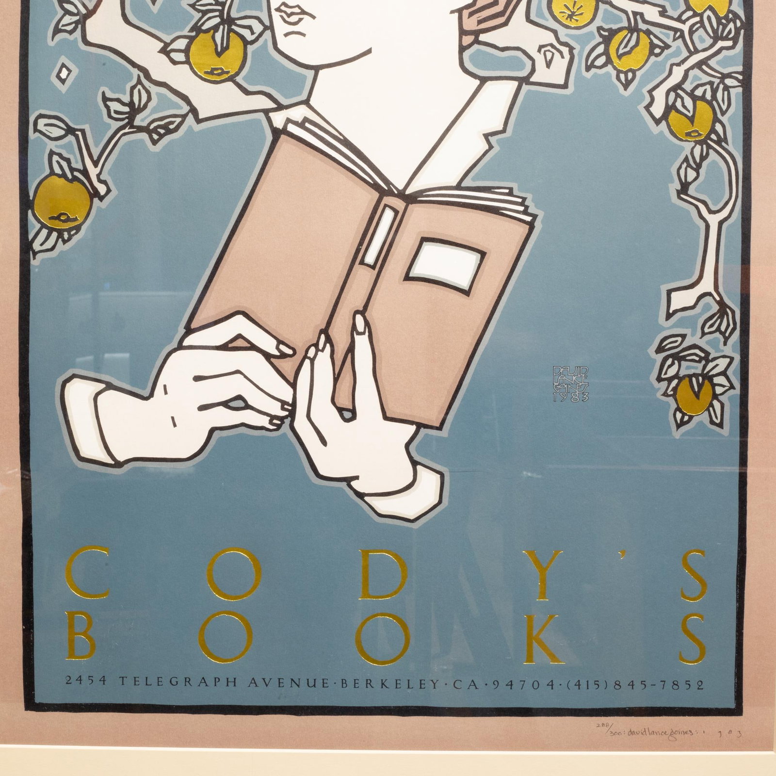 David Lance Goines, Cody's Books, Signed and Numbered Limited Edition, 1983 - 4