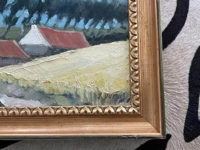 1980s Original Painting by J. Dupuis, Framed - 3