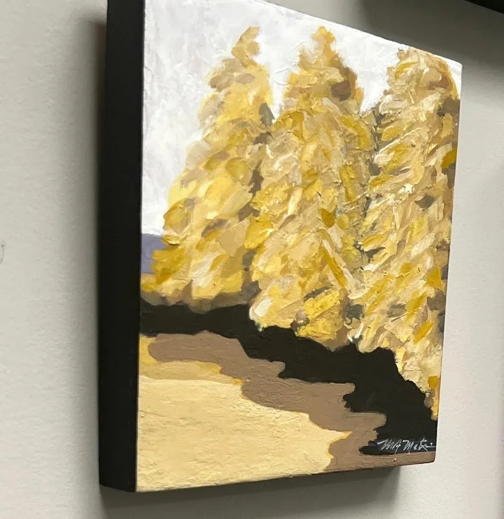 Gilded Forest Contemporary Impressionist Landscape in Golds by Mill Valley Artist Mary Anne McKern - 3