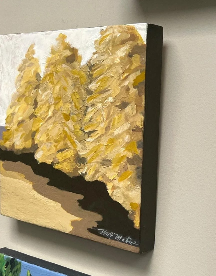 Gilded Forest Contemporary Impressionist Landscape in Golds by Mill Valley Artist Mary Anne McKern - 4