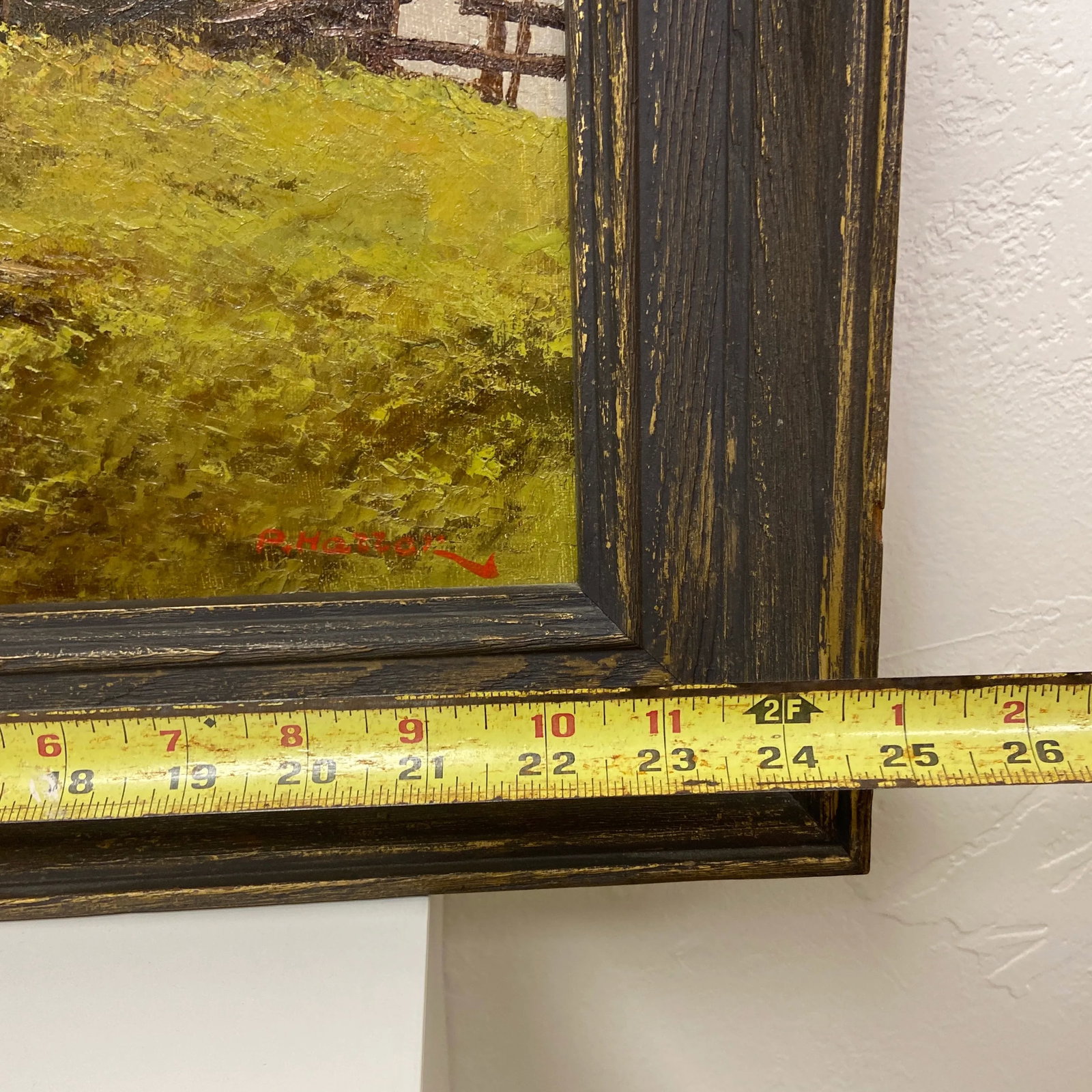 Mid 20th Century Vintage Alpine Mountain Oil Painting by Paul Haller - Framed Landscape Scene - 12