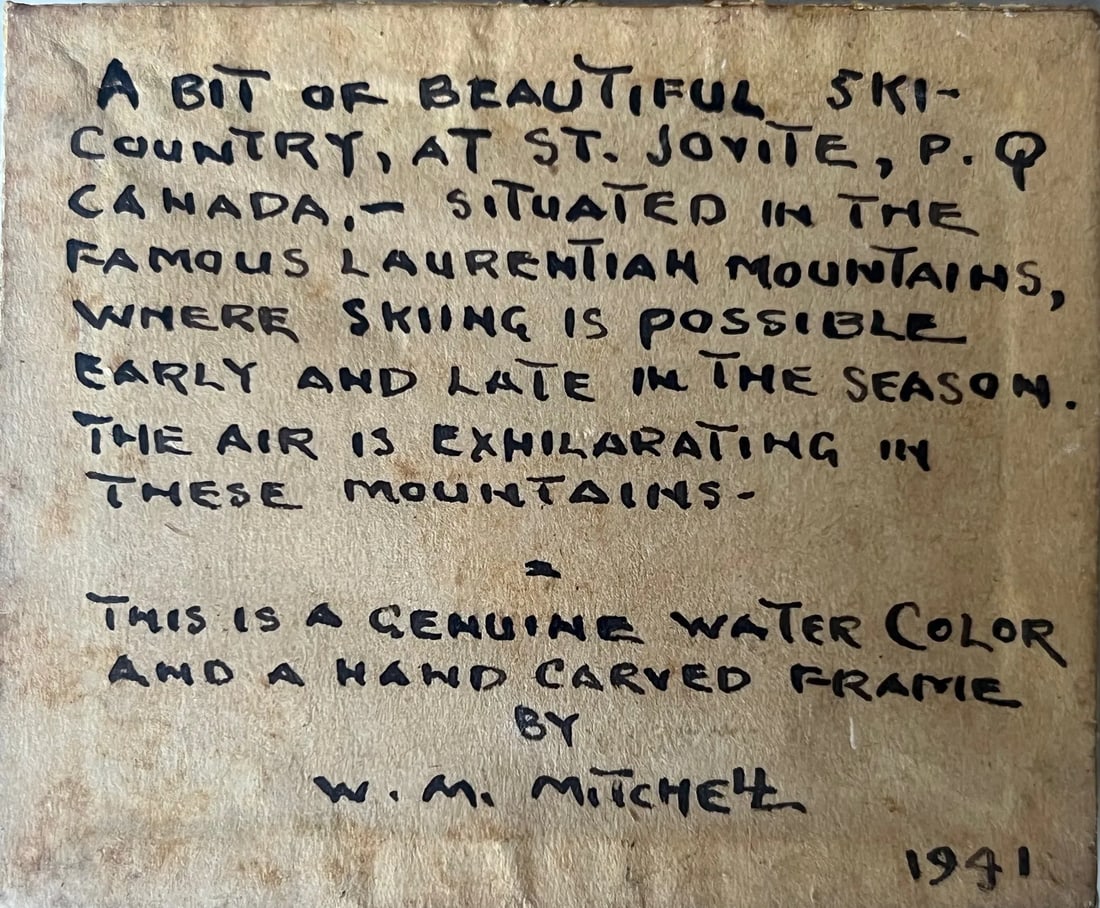 Willard Morse Mitchell Minature Watercolor Paintings, C. 1941- Set of 2 - 5